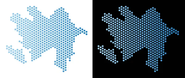 Azerbaycan harita Hex-kiremit soyutlama