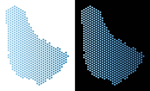 Barbados Haritası altıgen şeması