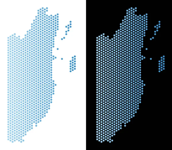ベリーズ地図六角方式 — ストックベクタ