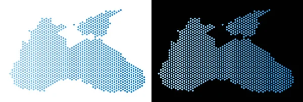 Karadeniz harita Altıgen Karo soyutlama