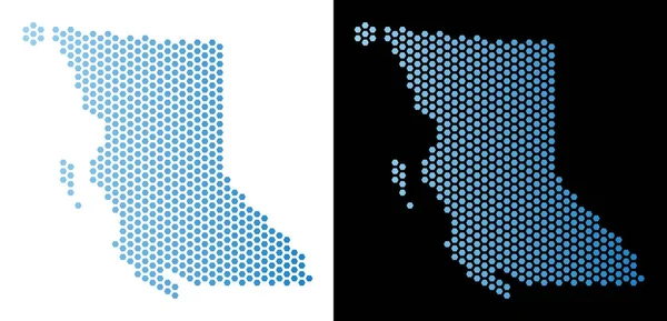 British Columbia eyaletinde harita Hex-çini mozaik