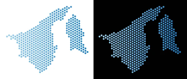 Brunei harita altıgen mozaik