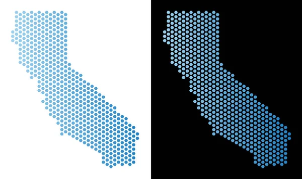 California harita altıgen karo mozaik