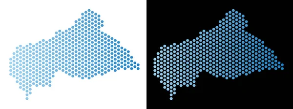 Orta Afrika Cumhuriyeti harita altıgen mozaik