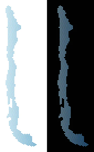 Chili harita Altıgen Karo soyutlama