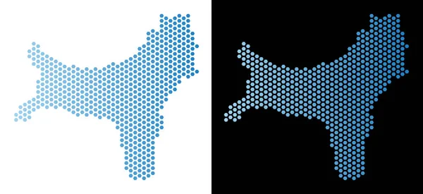 Christmas Adası Haritası petek mozaik