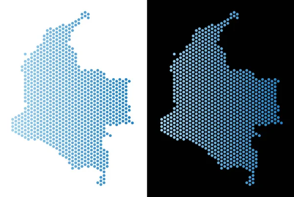Kolombiya Haritası Altıgen Karo düzeni