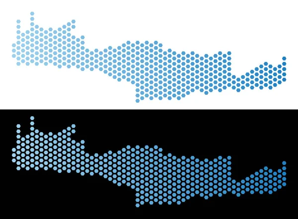 Girit Adası harita altıgen mozaik