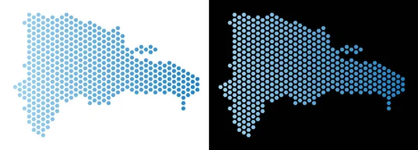 Dominik Cumhuriyeti harita altıgen soyutlama