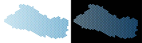 El Salvador Haritası petek mozaik