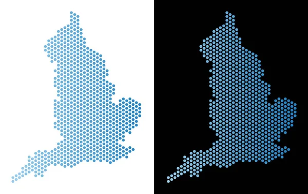 England Karte sechseckiges Mosaik — Stockvektor