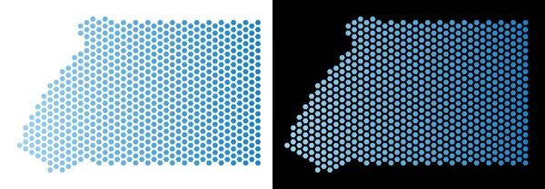 Ekvator Ginesi harita altıgen karo mozaik