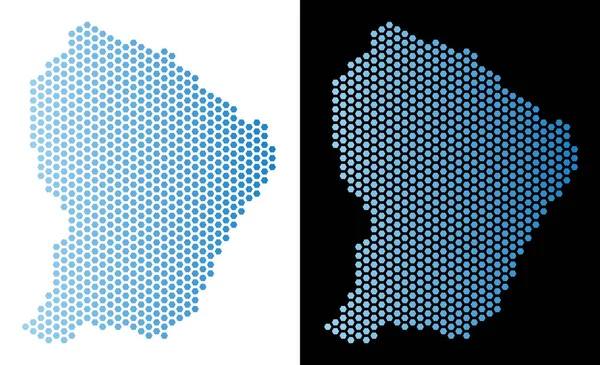 Fransız Guyanası harita altıgen şeması
