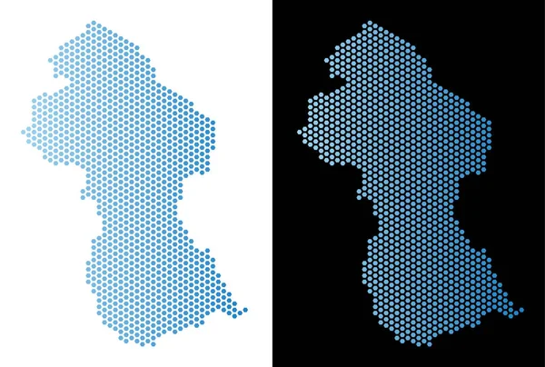 Guyana Haritası altıgen şeması