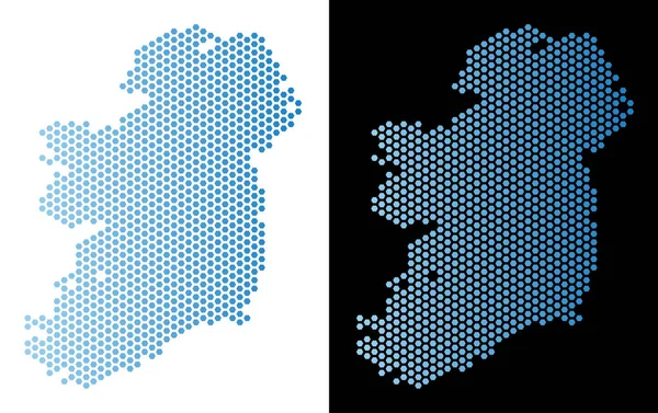 İrlanda ülkeler harita Hex-çini mozaik