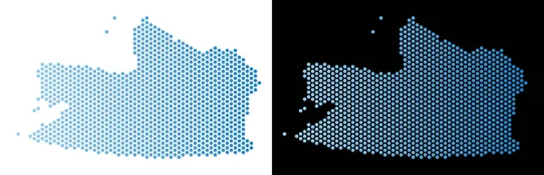 Kaliningrad bölgesi harita Altıgen Karo soyutlama