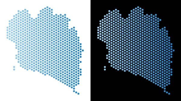 Koh Samui Tayland Adası harita altıgen soyutlama