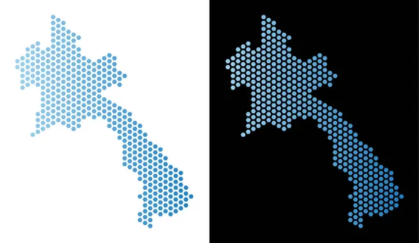 Laos Haritası altıgen şeması
