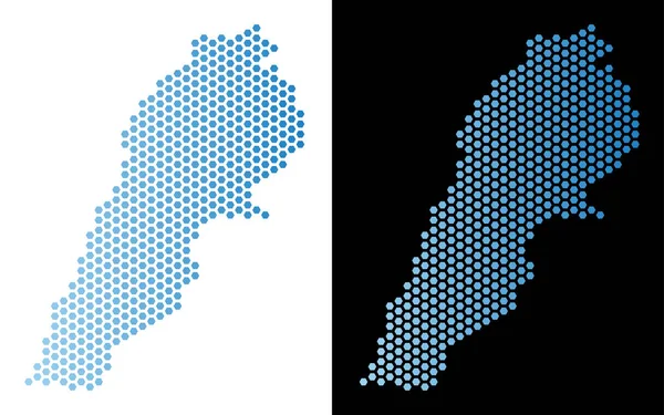 Lübnan harita Hex-kiremit soyutlama