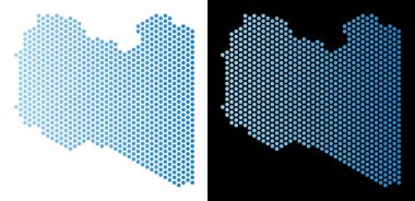 Libya harita Hex-çini mozaik