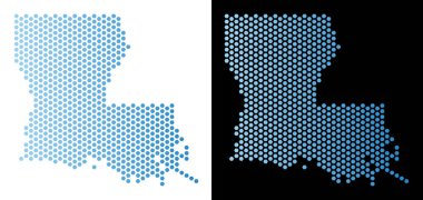 Louisiana Devlet harita altıgen karo mozaik
