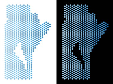 Manitoba Eyaleti harita altıgen mozaik