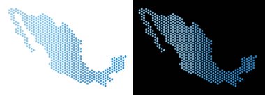 Meksika harita altıgen soyutlama