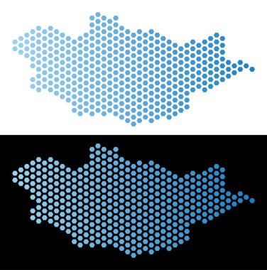 Moğolistan haritası Hex-kiremit düzeni