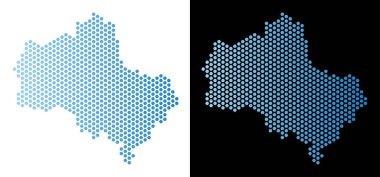 Moskova Oblast Harita altıgen karo mozaik