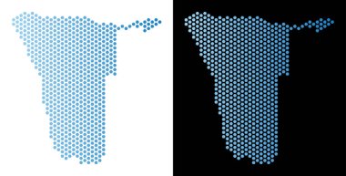 Namibya Haritası petek soyutlama