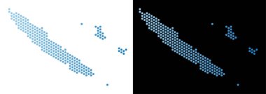 Yeni Kaledonya Adaları Hex-çini mozaik harita