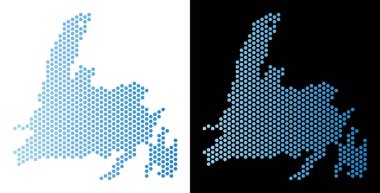 Newfoundland Adası harita altıgen mozaik