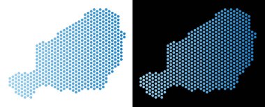 Nijer harita Altıgen Karo soyutlama