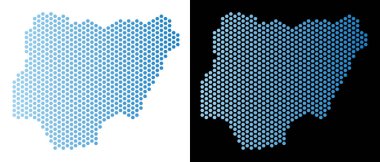 Nijerya harita Altıgen Karo soyutlama