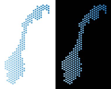 Norveç harita Hex-kiremit soyutlama