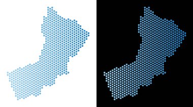 Umman Haritası Altıgen Karo soyutlama