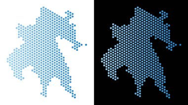 Mora Yarımadası harita Hex-kiremit düzeni