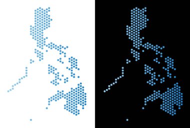 Türkiye harita Altıgen Karo soyutlama