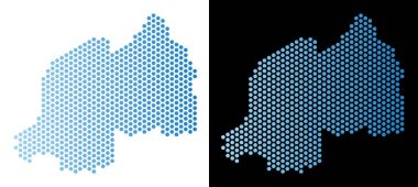 Ruanda Haritası Hex-kiremit düzeni