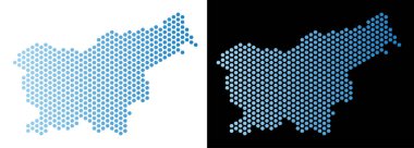 Slovenya harita altıgen mozaik