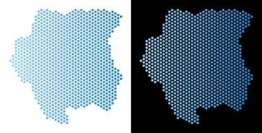 Surinam Haritası altıgen şeması
