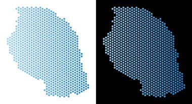 Tanzanya Haritası Altıgen Karo düzeni