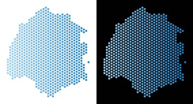 Thassos Yunan Adası harita altıgen mozaik