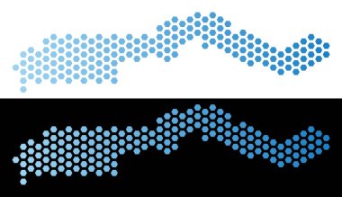 Gambiya Haritası petek soyutlama