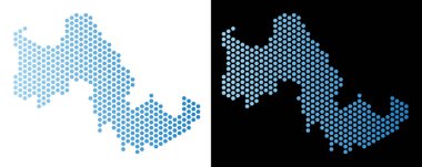 Tilos Yunan Adası harita altıgen mozaik