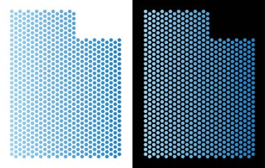 Utah State harita altıgen mozaik