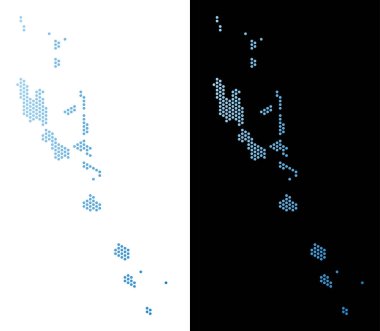 Vanuatu adalar altıgen karo mozaik harita
