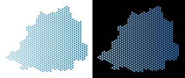 Vatikan Haritası Altıgen Karo soyutlama