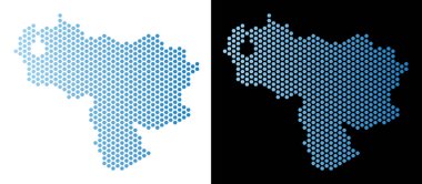 Venezuela Haritası Hex-kiremit soyutlama