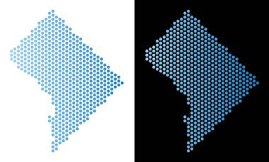 Washington Dc harita Altıgen Karo düzeni
